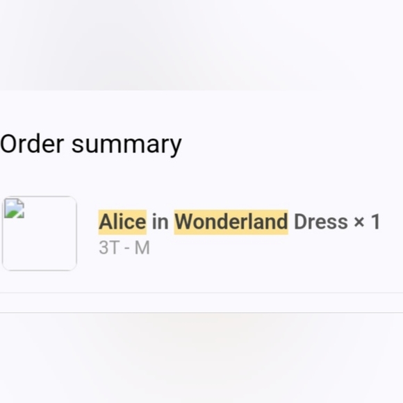 Alice in Wonderland Dress, size 3T - Picture 5 of 5